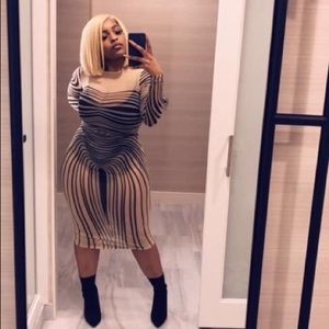 Kim K inspired Mesh Long Dress